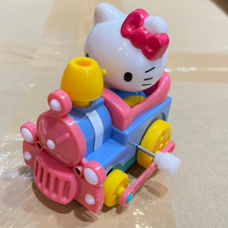 日本進口Hello Kitty上發條昭和玩具火車車