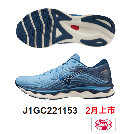 【美津濃 MIZUNO】2023 男慢跑鞋 WAVE SKY 6 J1GC221153