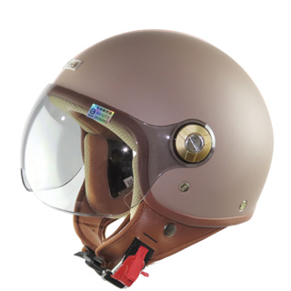 KK K-808A 醺砂飛行帽 可可奶 安全帽 全可拆內襯 華泰
