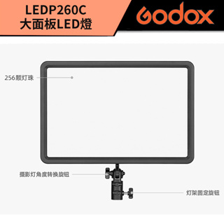 Godox 神牛 LED P260C 超薄可調色溫補光燈 大面板LED燈 公司貨 #LEDP260C #不含電池