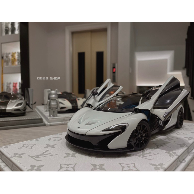 1/18 Autoart McLaren P1 麥拉倫 模型車 白 超跑模型 收藏品 擺設裝飾 1：18房間擺設  車模