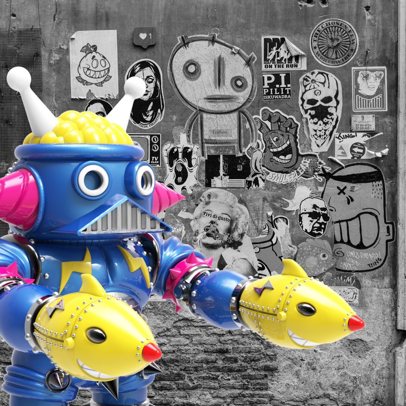 極稀有 Jolim x Generalstore robotzzz sofubi 外加鯊魚飛彈版本