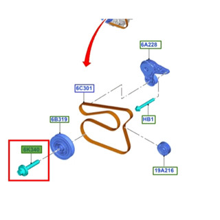 【JT福特原廠】FOCUS MK3 MK3.5 KUGA FIESTA ECOSPORT 正廠 曲軸螺絲 曲軸皮帶盤螺絲