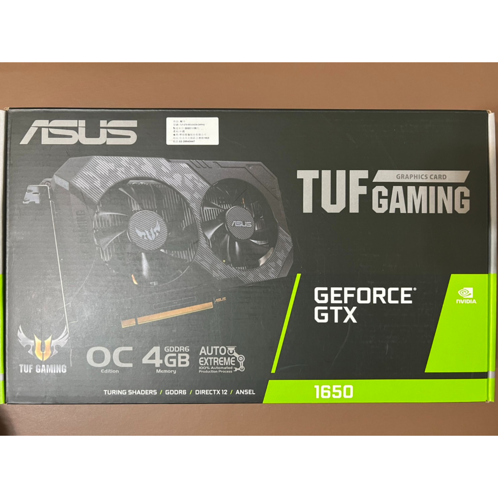 ASUS 華碩 GeForce® GTX1650 TUF GAMING OC 4GB/GDDR6 雙風扇 顯示卡