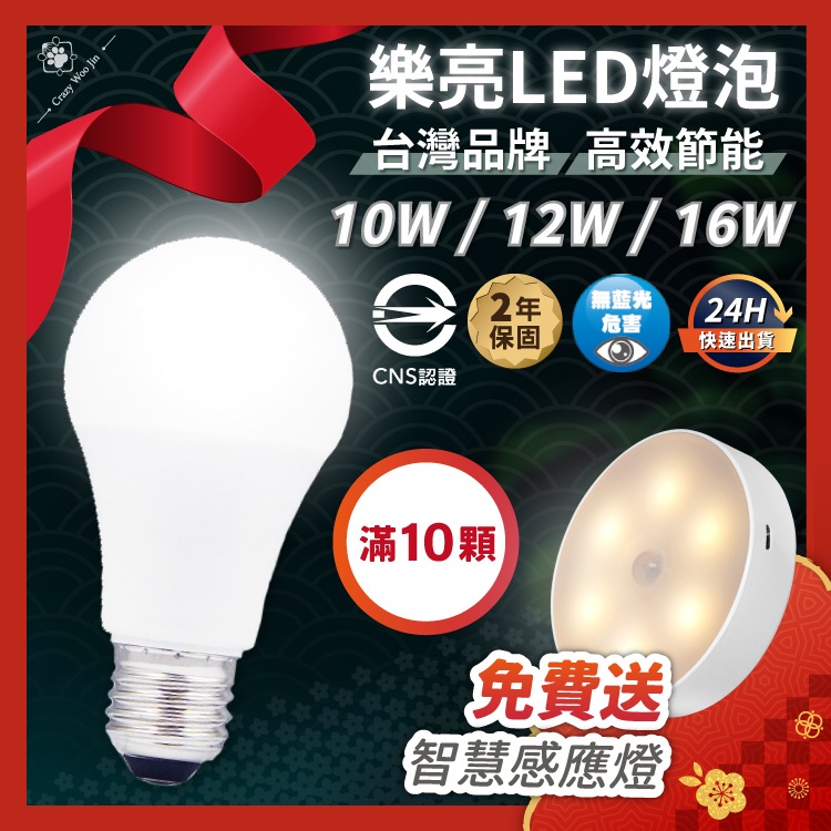 【混搭10顆送好禮✨最高折666】台灣品牌🇹🇼免運🔥LED高效能燈泡 CNS國家認證 E27燈泡 10W/12W/16W