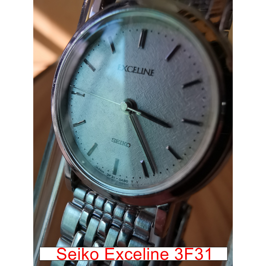 Seiko Exceline鋼帶女士手錶,90'年代時尚錶款二手良品 #119