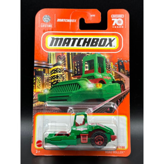 -78車庫- 1/64 火柴盒 Matchbox Road Roller 馬路 壓路機 工程車 綠色