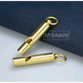 新款 白銀口哨 戶外 純黃銅 哨子 求生用品 EDC工具鑰匙 鑰匙圈SG263口哨
