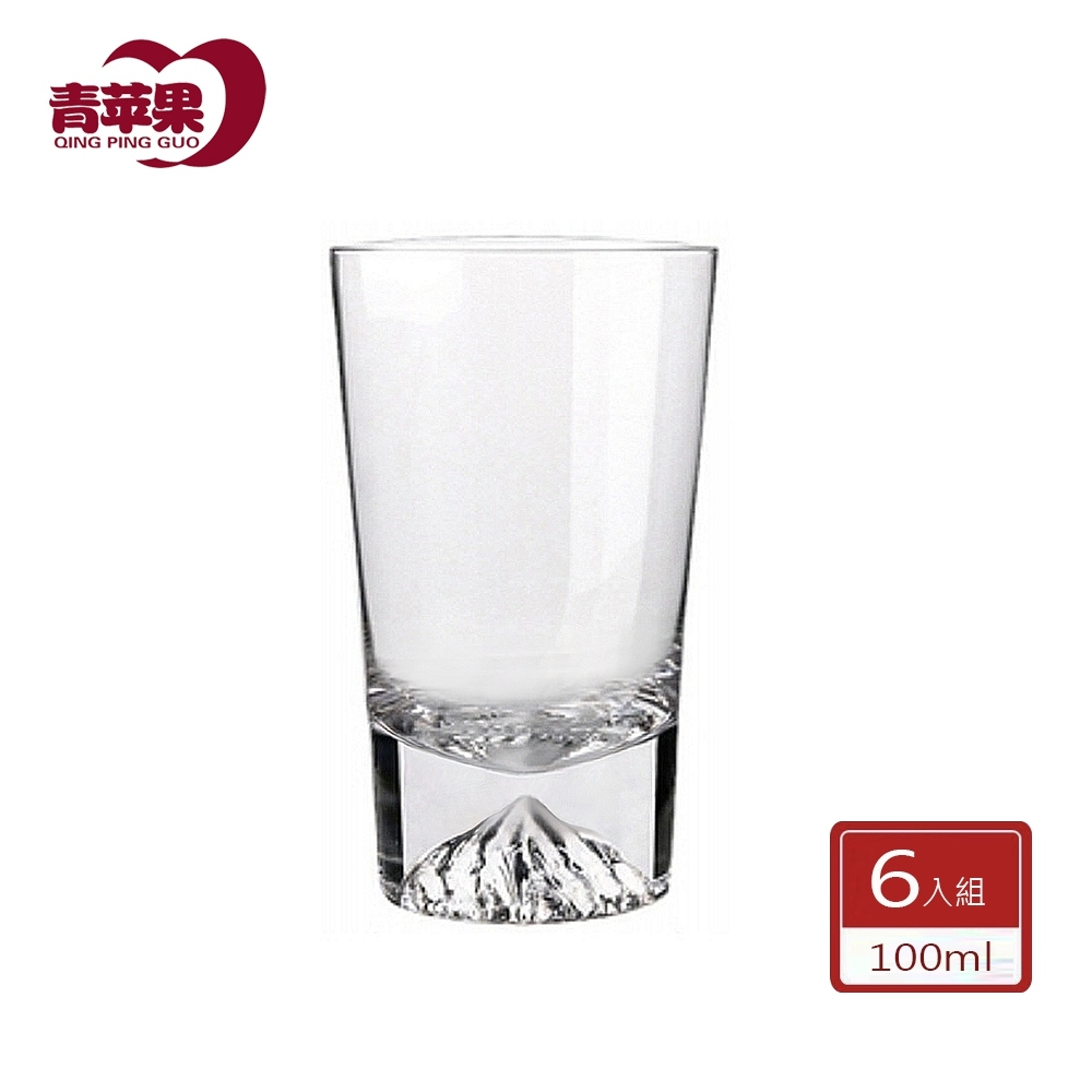 【DELI德力玻璃】日本富士山玻璃杯 6入組 100ml 雪山杯 富士山杯 威士忌杯 酒杯 咖啡杯 甜品杯 造型玻璃杯