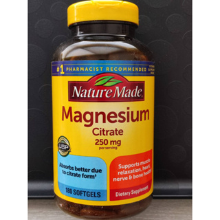 最新美國COSTCO Nature Made Magnesium Citrate 250 mg 鎂 檸檬酸鎂 180顆