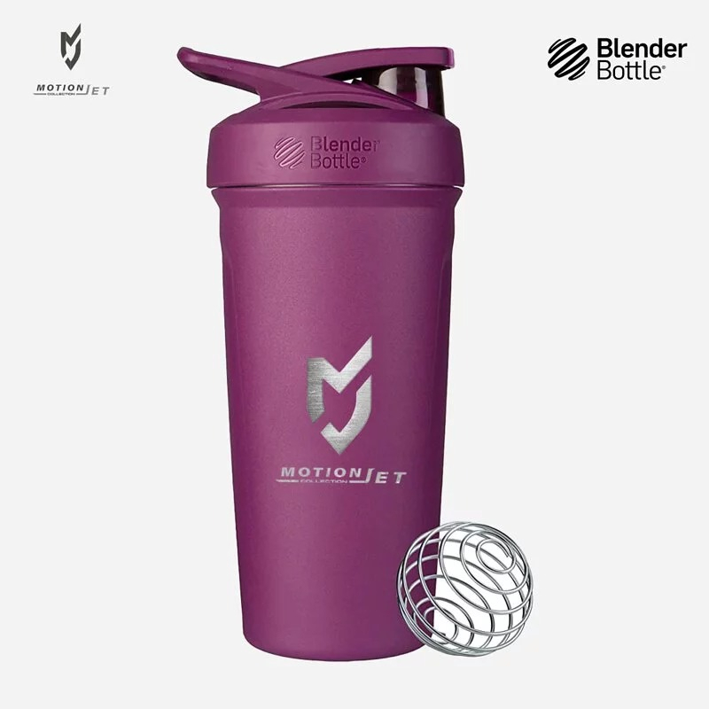 【隨機贈送兩包聯名高蛋白】MJC &amp; Blender Bottle 不鏽鋼聯名水壺 24oz -珊瑚紫