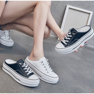 【臺灣現貨24hr出貨】🌟JC Shop韓國熱銷--厚底鞋 真皮女鞋 半拖鞋 小白鞋 休閒鞋 樂福鞋 懶人鞋
