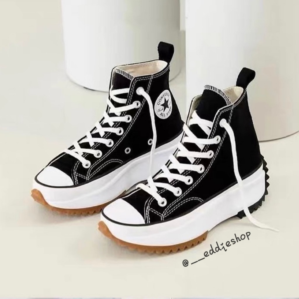 兩色 CONVERSE RUN STAR HIKE 黑白 白 鋸齒 厚底 高筒 平民款 166800C 166799C