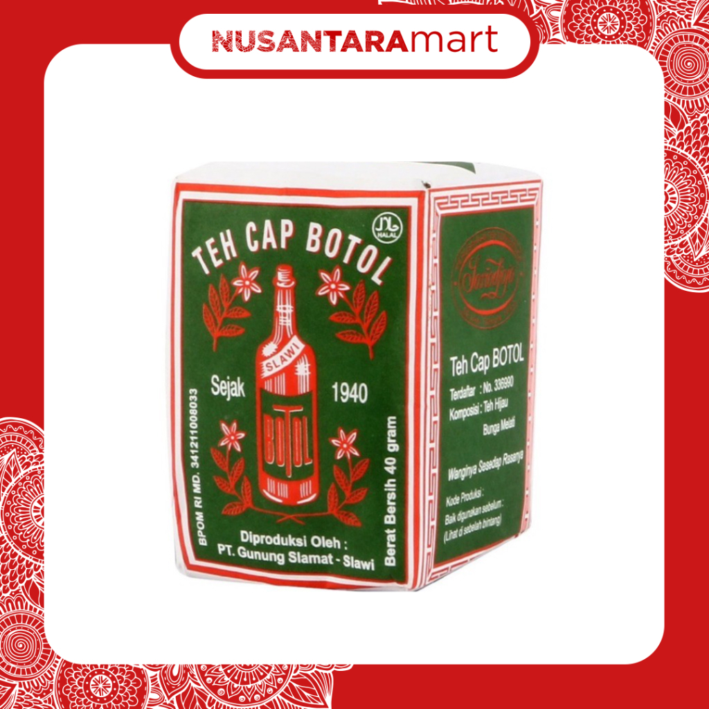 🇮🇩 (印尼店) Teh Hijau Wangi Melati Cap Botol 綠茶包 40g