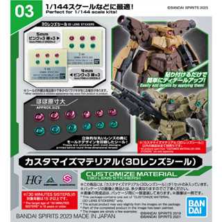 【模神】BANDAI 鋼彈 軍武 模型 HG RG MG 3D金屬貼紙 薩克 古夫 德姆 初鋼 狙擊鏡 獨眼 改造配件