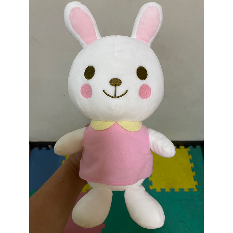 【Combi  康貝】互動式音樂布偶-安撫娃娃，小兔好朋友0-3y