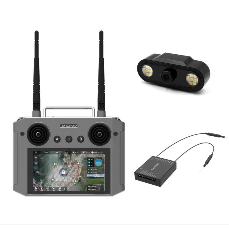 雲卓H12 農業植保無人機遙控器帶屏安卓系統 數傳圖傳 30公里拉距