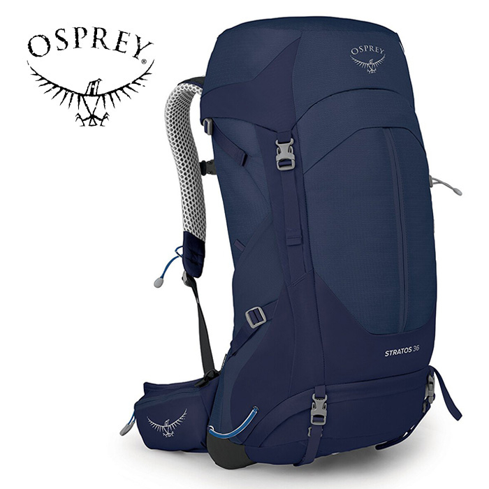 【Osprey 美國】Stratos 36 透氣網架健行登山背包 36L 男款 海鯨藍｜登山背包 健行背包 運動背包