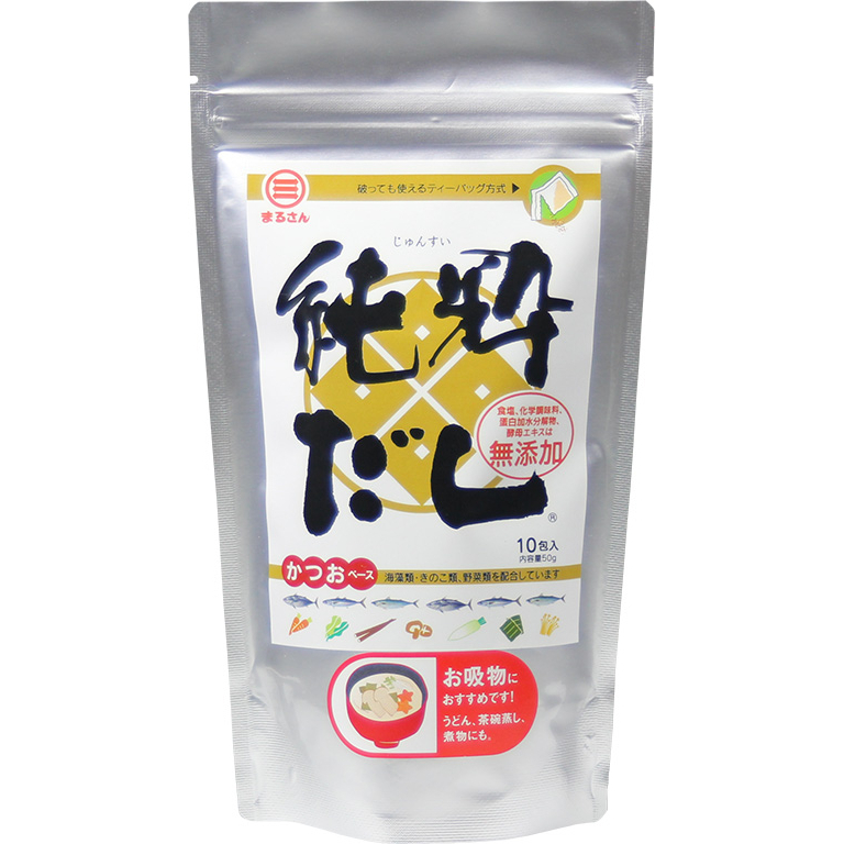 日本 丸三食品 純粹 天然和風高湯包 (鰹魚風味) 5g*10入 (40包組)