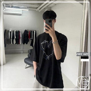 【MKST.STUDIO】🇰🇷 韓國 手繪心電愛心 短TEE 街頭風 厚磅硬挺 落肩 短袖 男生上衣 韓國男裝