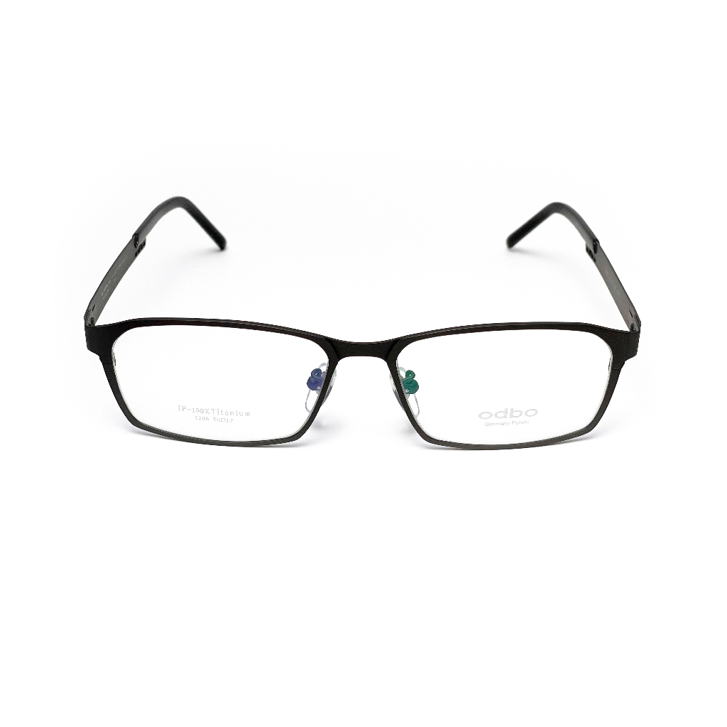 【全新特價】odbo 鈦金屬光學眼鏡鏡框 1206 C2B 消光鐵灰色 輕量化無螺絲設計