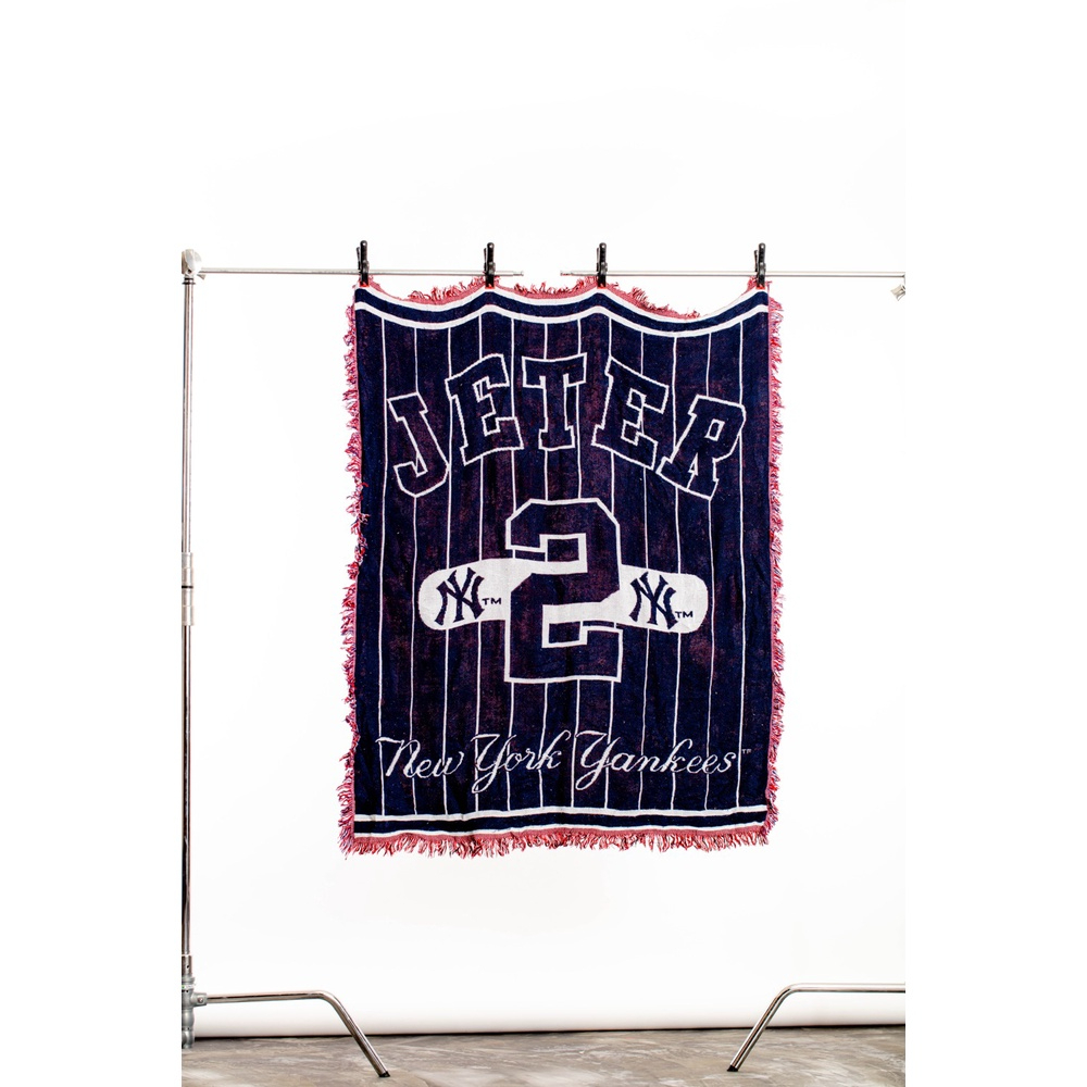 New York Yankees Jeter Rug 洋基隊球員針織毯 二手 古著 地毯 Vintage