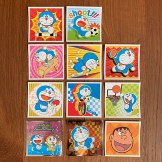 哆啦A夢 卡片貼紙 早期物 稀有 收藏 卡通 行李箱貼紙 貼紙 方型貼紙 日本絕版早期物