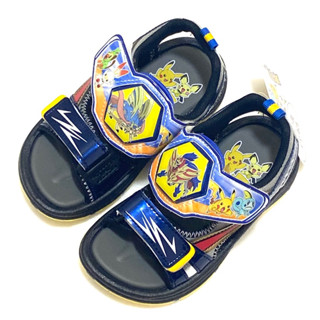 新品【免運】臺灣製 正版 寶可夢 POKEMON 皮卡丘 劍 盾 電燈 發光 止滑 涼鞋17-21cm【陳董家】3584