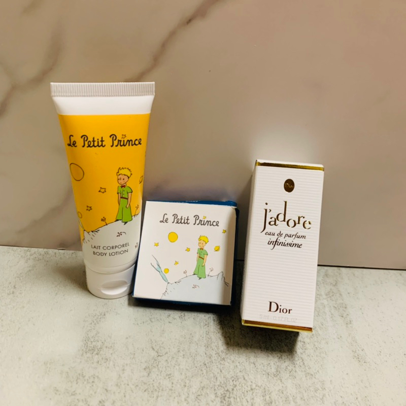 ［全新法式香氛旅裝組］Dior J’dore 5ML極蘊香氛+Le Petit Prince小王子香皂與身體乳