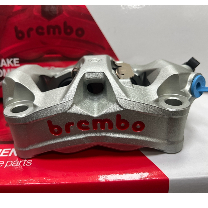 DIY本舖 BREMBO HPK Stylema 輻射卡鉗 右邊 孔距100mm 新款M50 銀底紅字 配色 保固三年