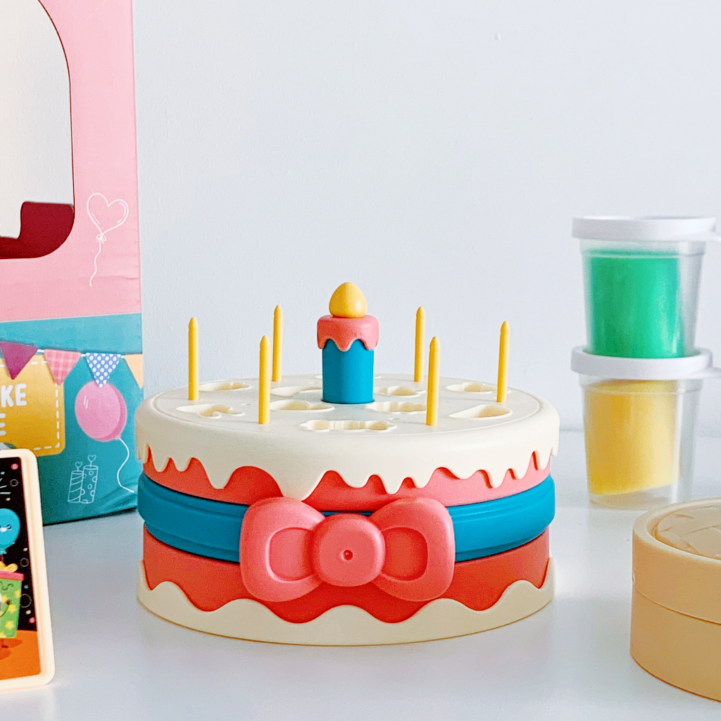 【ENYU選物】預購🧸韓國🇰🇷雙層生日蛋糕黏土機 贈送6色黏土 禮盒包裝 生日禮物 安全無毒黏土 兒童黏土🚚快速出貨