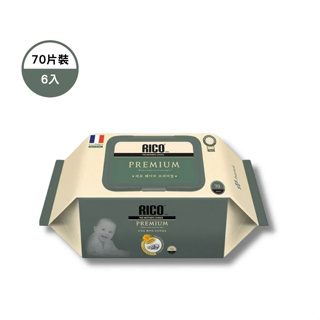 【韓國 RICO Baby】金盞花有機天然超厚款濕紙巾 Premium | 70抽6包 (限宅配)