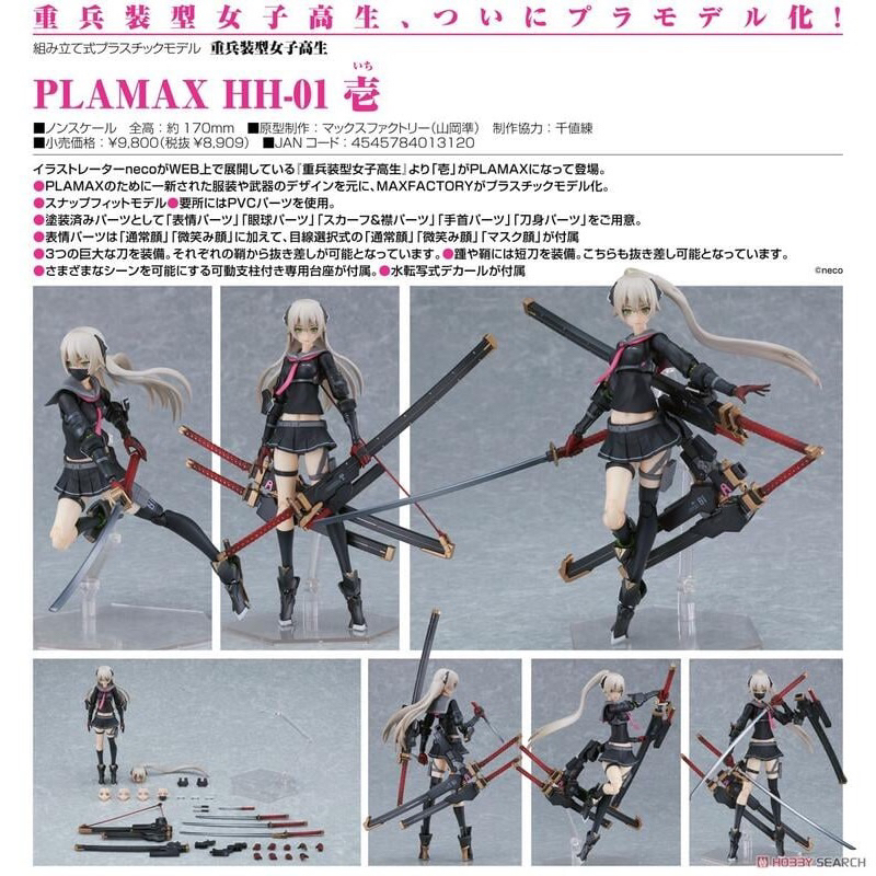 現貨 PLAMAX 組裝模型 重兵裝型女高中生 plamax hh-01 壹 代理版
