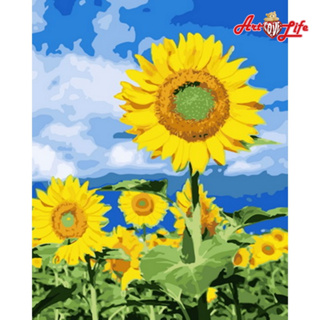 【ArtLife 藝術生活】DTR042陽光向日葵_50x65cm含框 DIY 數字油畫 彩繪 全館現貨
