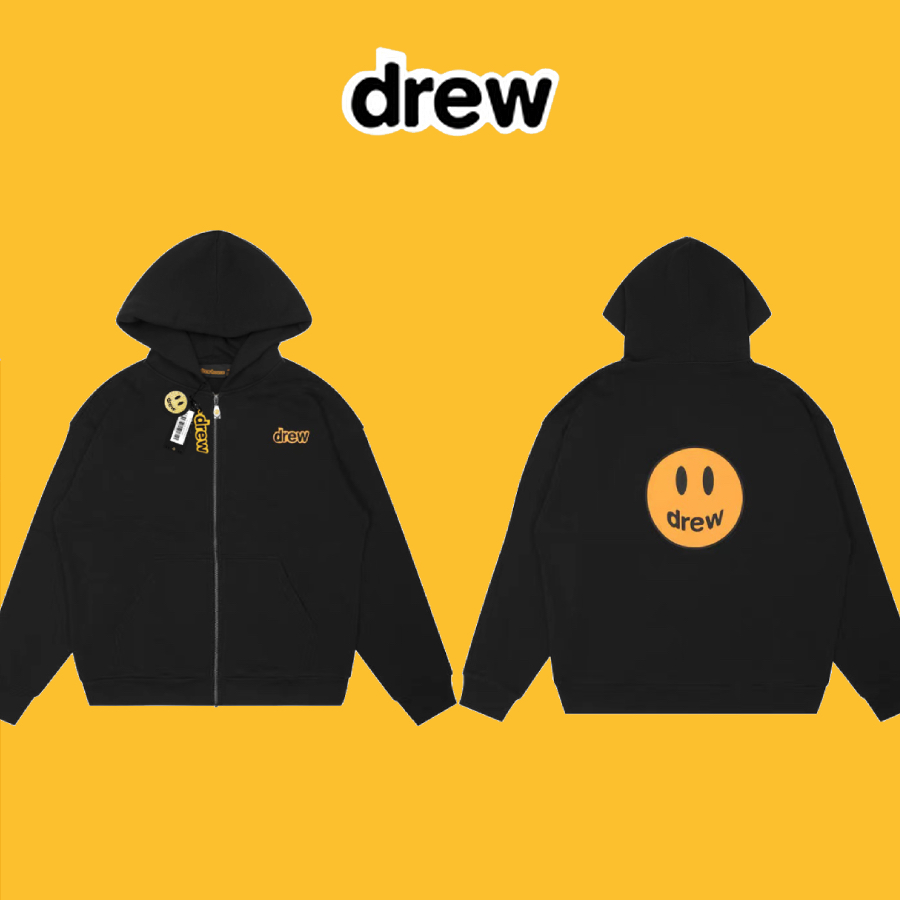 【Mr.W】DREW HOUSE JUSTIN 微笑 笑臉 寬鬆加絨連帽衛衣拉鍊外套 連帽外套 帽t oversize