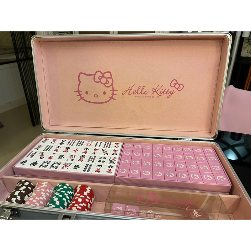 Hello Kitty 2007絕版粉紅麻將組含運