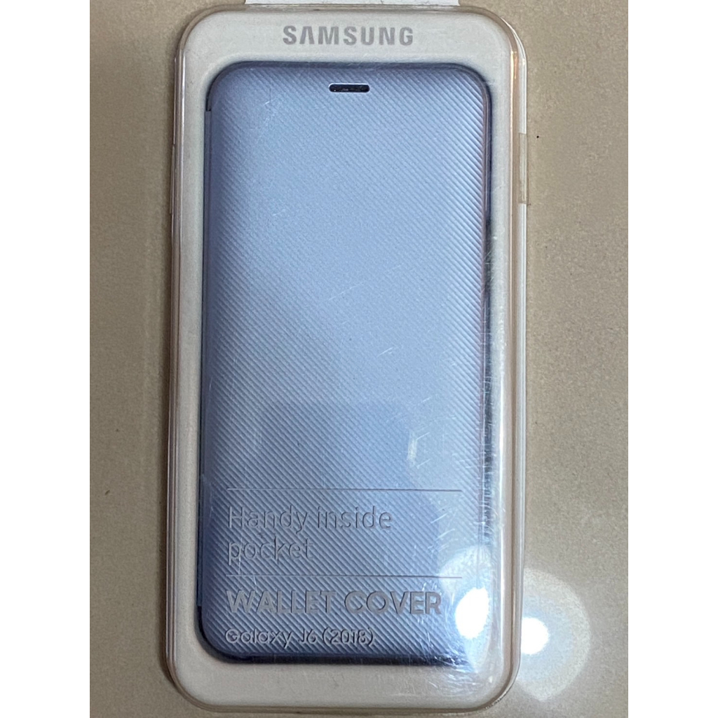 三星 Samsung Galaxy J6 2018 翻頁式皮套 青紫色 手機保護殼 手機保護套