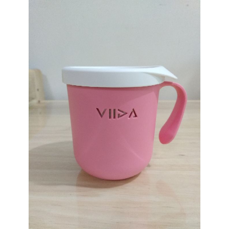 （免運）VIIDA抗菌不鏽鋼杯甜心粉330ml（二手）