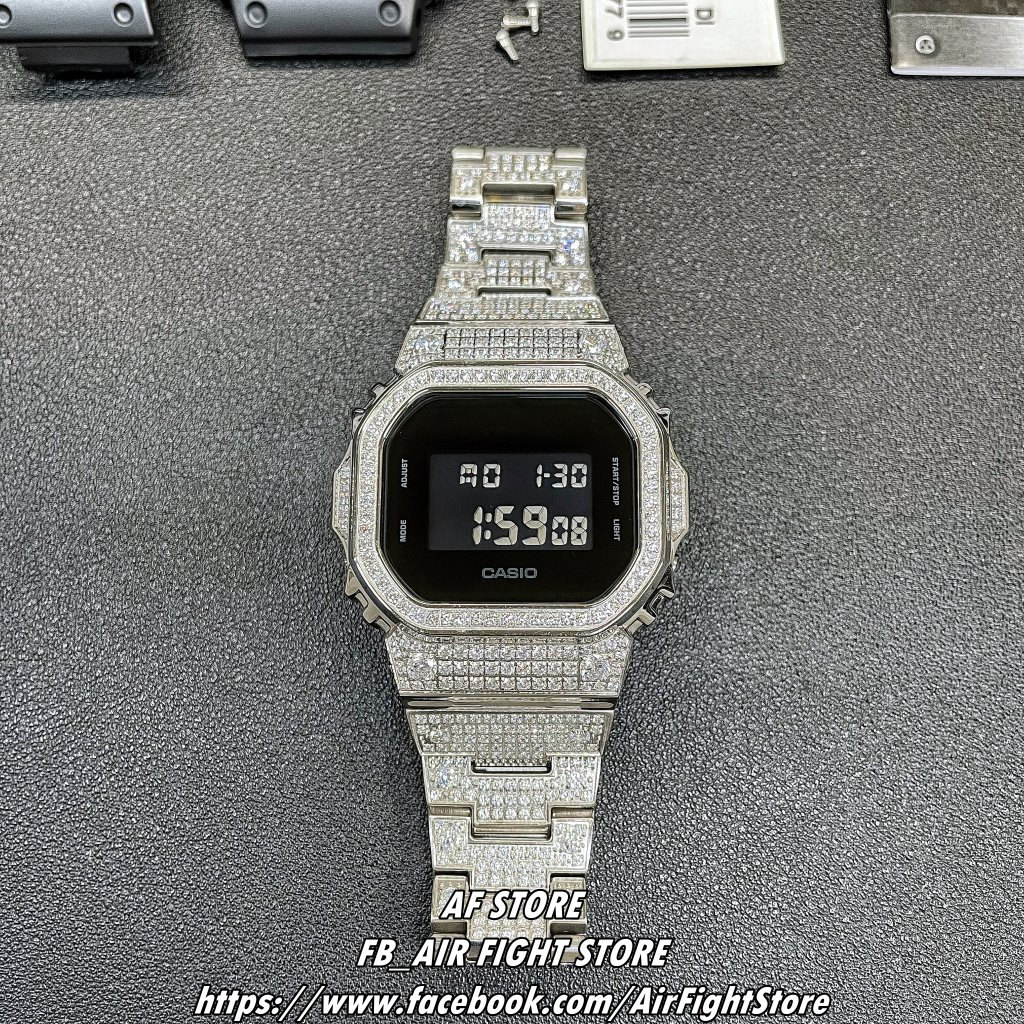 AF Store* G-SHOCK DW-5600BB-1 5A鋯石 鋯鑽 手錶台灣公司貨 全新不鏽鋼配件 非一般水鑽