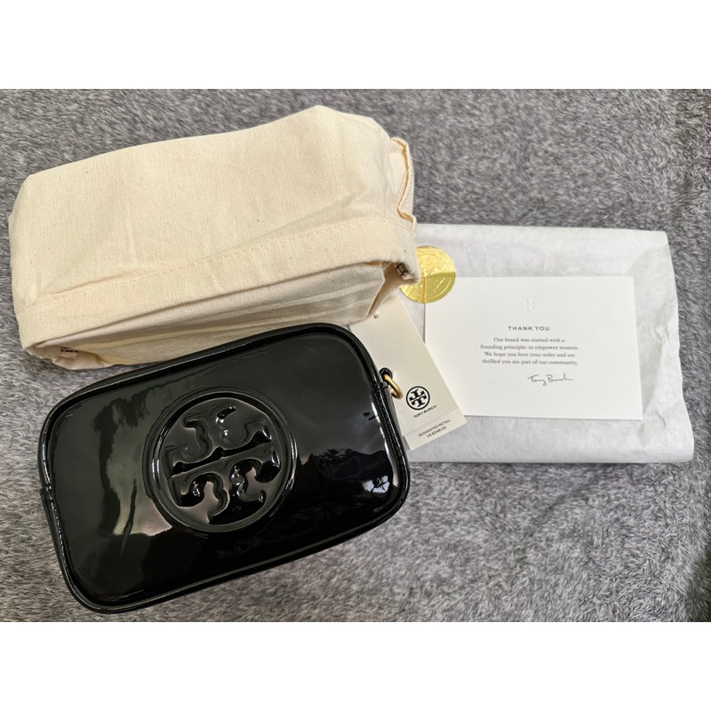 全新正品 Tory Burch 漆皮相機包