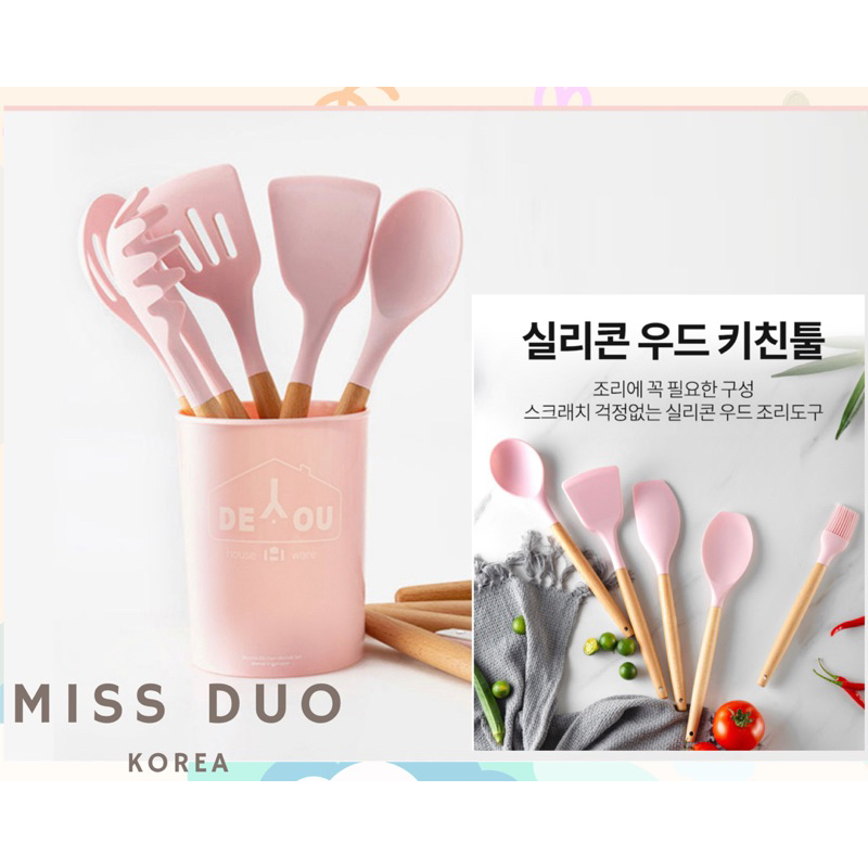 MissDuo現貨 韓國代購 正品 Living 矽膠 餐具組 廚房器具 料理餐具