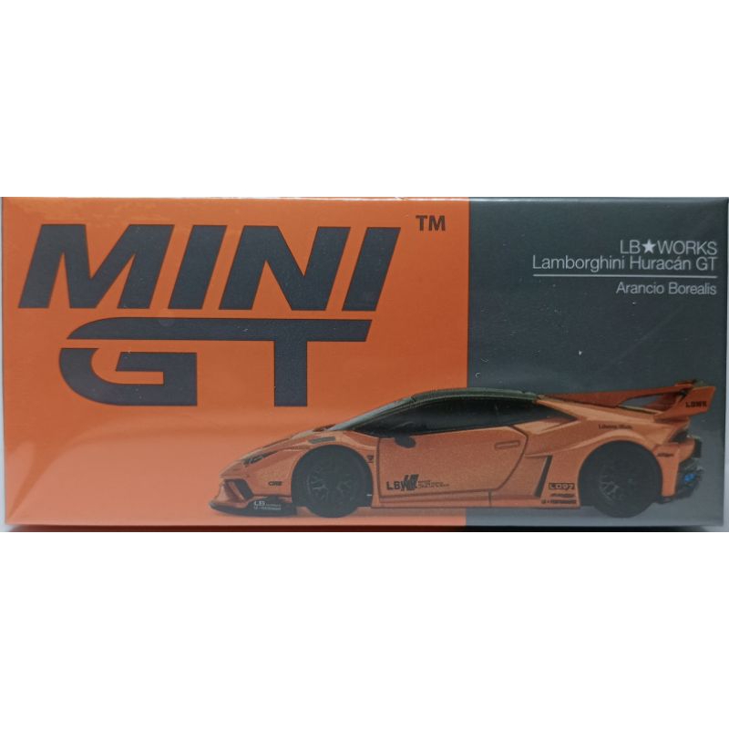 Mini GT #355 LB★WORKS Lamborghini HuracanGT Arancio Borealis