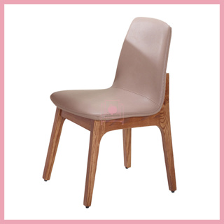 台灣製造 免安裝 (葛麗絲) 皮餐椅 胡桃/咖啡色 餐椅/椅子/化妝椅/休閒椅