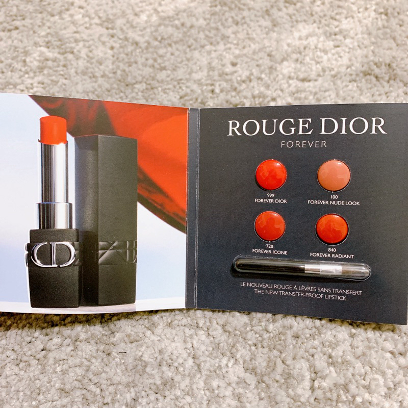 Dior 迪奧 超完美持久唇膏五色試色卡 #999 #100 #720 #840 2025/04