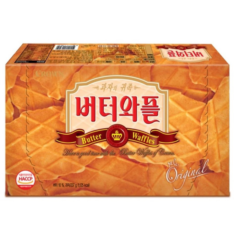 《92小舖》最便宜!!💜在台現貨★ 韓國 Crown 皇冠 奶油鬆餅餅乾 💜