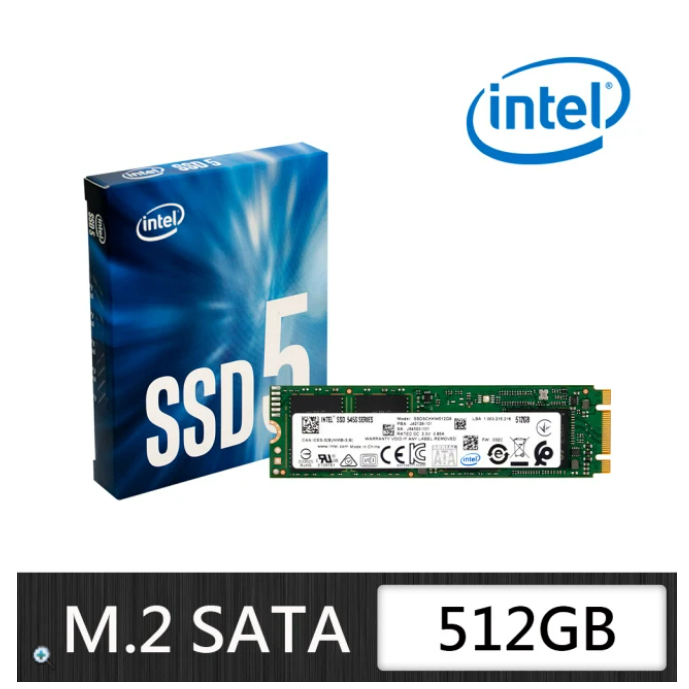 【Intel 英特爾】Intel 545s系列 512GB M.2 80MM SATA SSD固態硬碟(SSDSCKKW