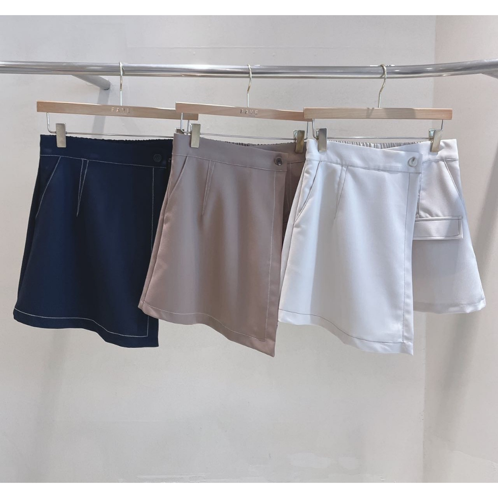 （現貨）⭐️韓國FAVE女裝-基本素色斜口短褲⭐️
