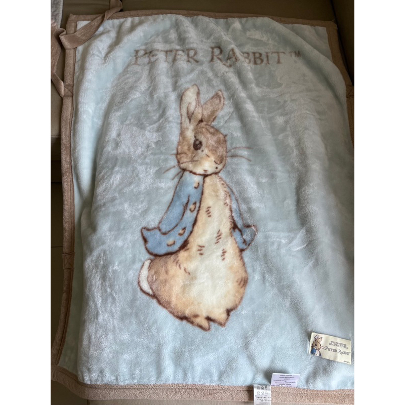 奇哥彼得兔有帽子絨毯抱毯超保暖揹巾毯寶寶毯有綁繩
