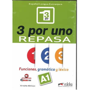【西班牙語】3 por uno A1, Libro del alumno + audio download 9788490813034