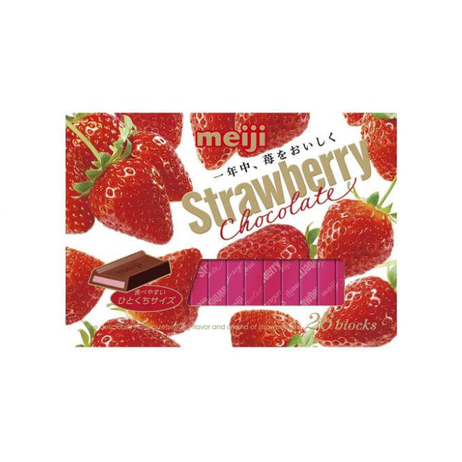 (現貨)MEIJI 明治 草莓夾心巧克力26片入 盒裝 120g